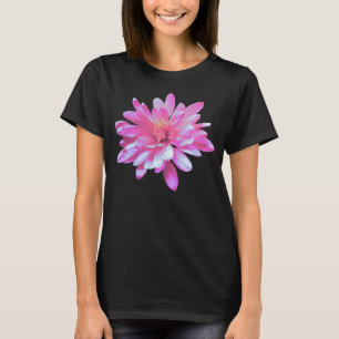 Roze margriet, retro bloemenfoto t-shirt
