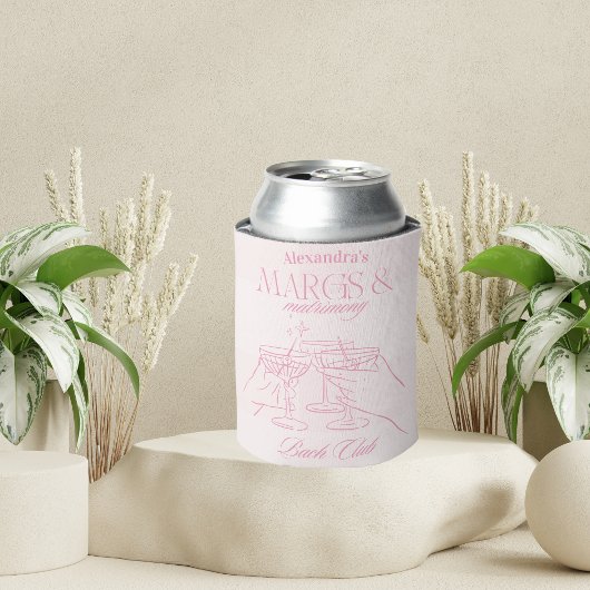 Roze Margs en Huwelijk Bachelorette Blikjeskoeler