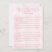 Roze Margs en Huwelijk Bachelorette Kaart (Achterkant)