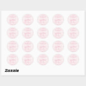 Roze Margs en Huwelijk Bachelorette Ronde Sticker (Vel)