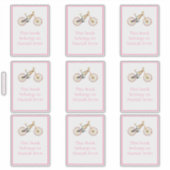 Roze Mariah Mountain Bike Bookplate Sticker (Voorkant)