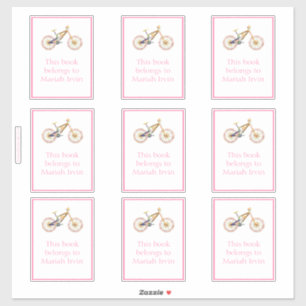 Roze Mariah Mountain Bike Bookplate Sticker