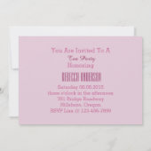 roze Marie Antoinette  paris tea party Kaart (Achterkant)