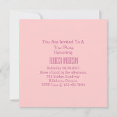 roze Marie Antoinette  paris tea party Kaart (Achterkant)