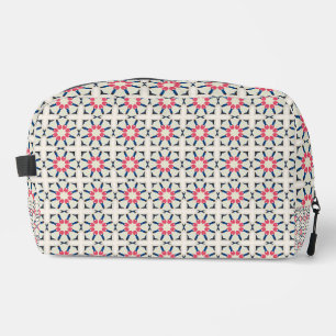 Roze Marine Bloem Geometrisch Patroon Toilettasje