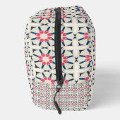 Roze Marine Bloem Geometrisch Patroon Toilettasje (Rechts)