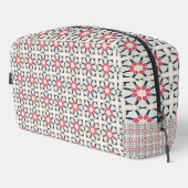 Roze Marine Bloem Geometrisch Patroon Toilettasje (Rechterhoek)