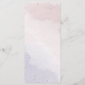 Roze & marine bloemen botanische bruiloft menu (Achterkant)