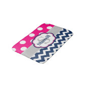 Roze marine - gepersonaliseerd bathmat badmat (Gekanteld)