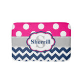 Roze marine - gepersonaliseerd bathmat badmat (Voorkant)