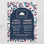 Roze Marine Groene Lunch Diner Buffet Menu (Voorkant)