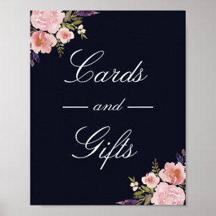 Roze Marine Pioenrozen Kaarten En Cadeaus Trouwpos Poster