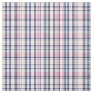 Roze marine White Preppy Madras Style Pset Sz2#3 Stof