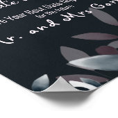 Roze marineachtige legant zachte Waterverf Datum a Poster (Hoek)