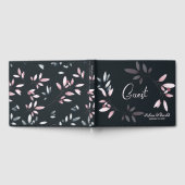 Roze marineachtige legant zachte Waterverf Gastenboek (Volledig)