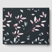 Roze marineachtige legant zachte Waterverf Gastenboek (Achterkant)