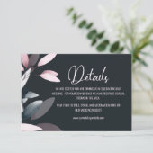 Roze marineachtige legant zachte Waterverf Informatiekaartje (Staand voorkant)