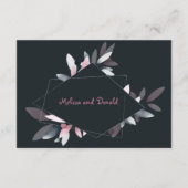 Roze marineachtige legant zachte Waterverf Informatiekaartje (Achterkant)