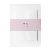 Roze & Marineblauw | Eenvoudige Trouw Monogram Bui