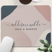 Roze marineblauw moderne Abstracte vormen Neutraal Muismat