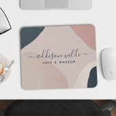 Roze marineblauw moderne Abstracte vormen Neutraal Muismat