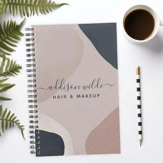 Roze marineblauw moderne Abstracte vormen Neutraal Planner