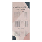 Roze marineblauw moderne Abstracte vormen Neutraal Reclamekaart (Voorkant)