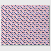 Roze, marineblauw, what LG Marokkaanse kwartet #3D Cadeaupapier (Vlak)