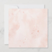 Roze & marineblauwe waterverf bloemen geloften ver kaart (Achterkant)