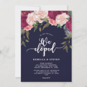 roze marinebloemen modern we ontwikkelden uitnodig kaart (Voorkant)