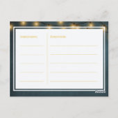 Roze marinegoud romantische bruid om receptenkaart briefkaart (Achterkant)