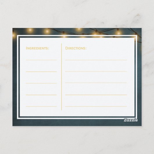 Roze marinegoud romantische bruid om receptenkaart briefkaart (Achterkant)