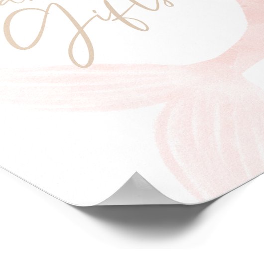 Roze marinekaarten en cadeautjes voor meisjes poster (Hoek)