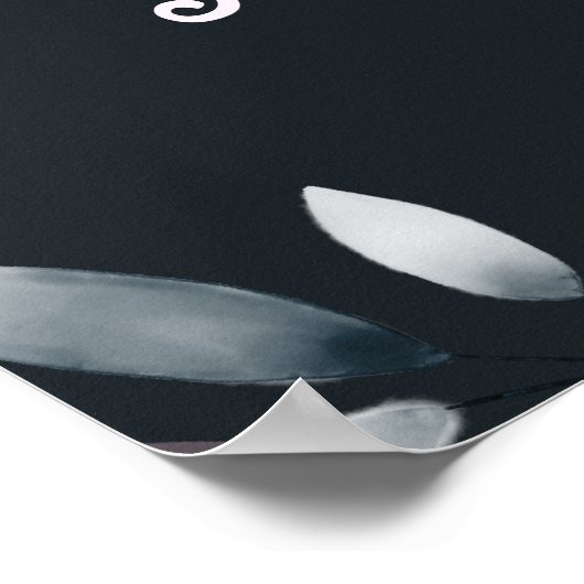 Roze marinelegant zacht Waterverf — Poster (Hoek)