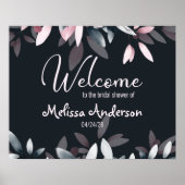 Roze marinelegant zacht Waterverf — Poster (Voorkant)