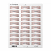 Roze marinemacht legant Wedding Return Label (Full Sheet)