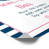 Roze marinemeisje Nautical Anchor Mimosa Bar Poster (Hoek)