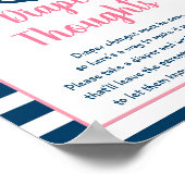 Roze marinemeisje - Nautische anchor diapluiers Poster (Hoek)