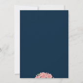 Roze marineroze met monogrammen van het huishouden kaart (Achterkant)