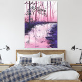 Roze marinescanvas afdrukken - Kunst schilderen (Insitu (Slaapkamer))