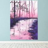 Roze marinescanvas afdrukken - Kunst schilderen (Insitu (Houten vloer))