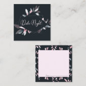 Roze marinescheepvaart Elegant Soft Waterverf Datu Vierkante Visitekaartje (Voorkant / Achterkant)
