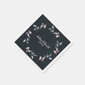 Roze marinescheepvaart Elegant Soft Waterverf Flor Servet (Hoek)