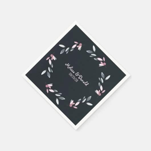 Roze marinescheepvaart Elegant Soft Waterverf Flor Servet (Hoek)