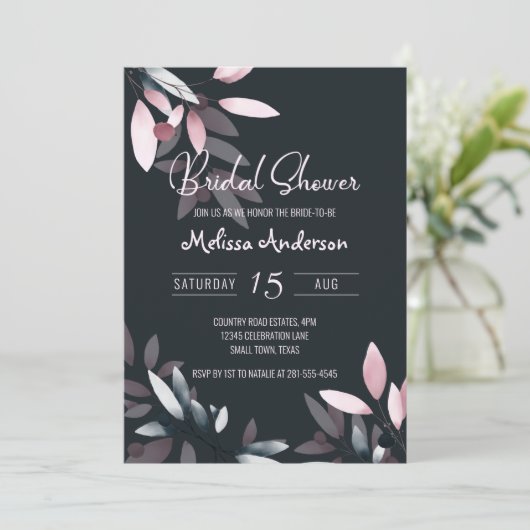 Roze marinescheepvaart Elegant Soft Waterverf Vrij Kaart (Staand voorkant)