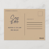 roze marineschrift moderne chic foto briefkaart (Achterkant)