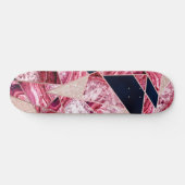 Roze marineslag Folie Geometrische driehoeken Persoonlijk Skateboard (Horizontaal)
