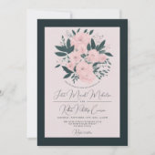  roze marineslag Rozen ponies Wedding Kaart (Voorkant)