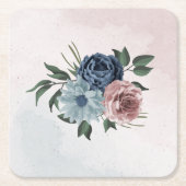 roze marinesnoorst blauw griesgroen kartonnen onderzetters (Voorkant)