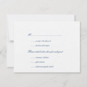 Roze marinesovaal kant preppy bruiloft RSVP (Achterkant)